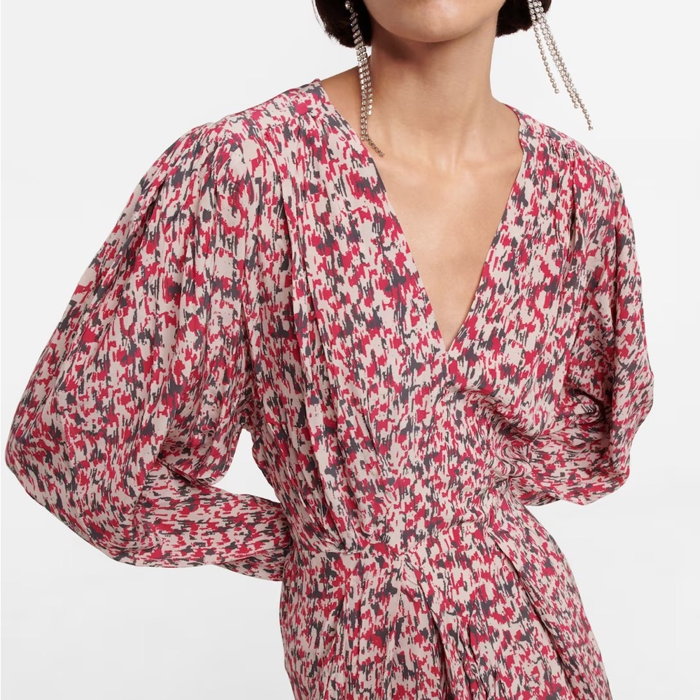 Isabel MARANT Arone patterned dress pink black